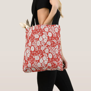 Vloer Daisy  grijs patroon Tote Bag