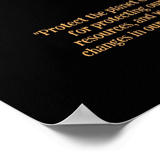 Vloer de aarde, bescherm het PLANET, BESPAAR DE AA Poster (Hoek)