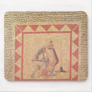 Vloer die een gladiator afschildert, van kant muismat