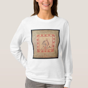 Vloer die een gladiator afschildert, van kant t-shirt