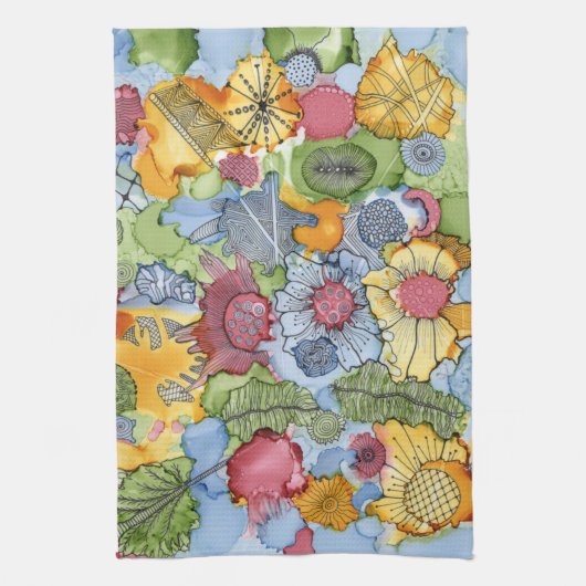 Vloer Doodle Kitchen Towel Theedoek (Verticaal)