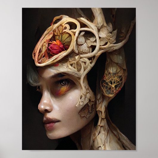 Vloer en bont Surreal Gothic Fantasy Art Poster (Voorkant)