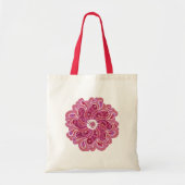 Vloer en denim designer twee toontas rood tote bag (Voorkant)