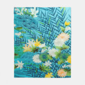Vloer en Leaf, Japans ontwerp Fleece Deken (Voorkant)