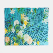 Vloer en Leaf, Japans ontwerp Fleece Deken (Voorkant (Horizontaal))
