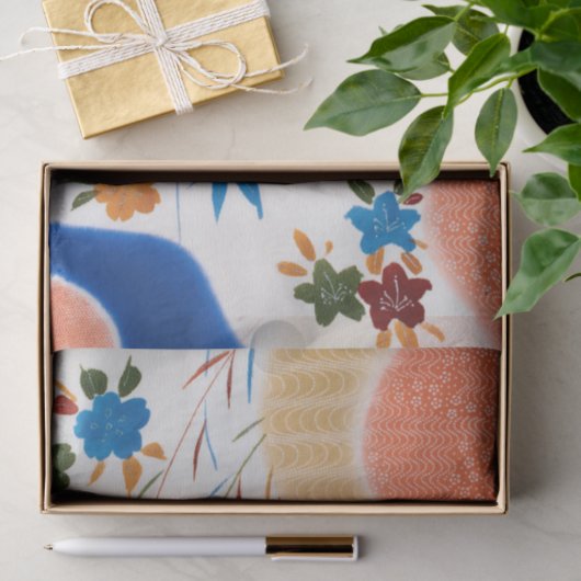 Vloer en stromend water, Japans ontwerp Tissuepapier (Geschenk)