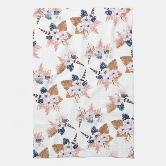 Vloer- en veerhanddoeken van Boho Geometric Kitche Theedoek (Verticaal)