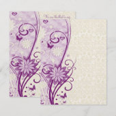 Vloer en vlinder Baby shower Kaart (Voorkant / Achterkant)