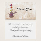 Vloer en vlinder bedankt visitekaartjes (Voorkant /achterkant)