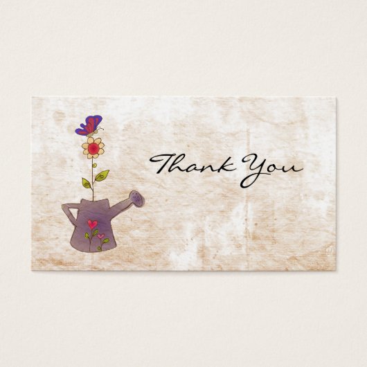 Vloer en vlinder bedankt visitekaartjes (Voorkant)