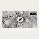 Vloer grijs-wit monogram Case-Mate iPhone case (Achterkant (horizontaal))