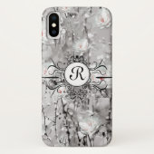 Vloer grijs-wit monogram Case-Mate iPhone case (Achterkant)