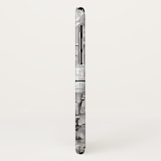 Vloer grijs-wit monogram Case-Mate iPhone case (Achterkant/links)