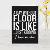Vloer (Gymnastiek) grappig cadeauidee Kaart (Gele Bloem)