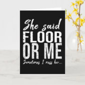 Vloer (Gymnastiek) grappig cadeauidee Kaart (Gele Bloem)