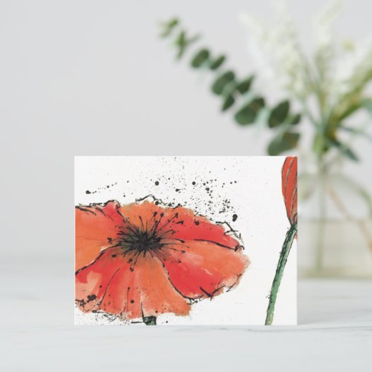 Vloer in volste bloei briefkaart (Staand voorkant)