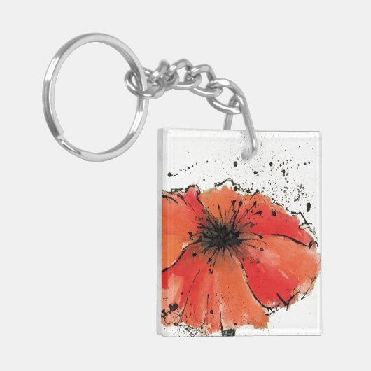 Vloer in volste bloei sleutelhanger (Voorkant Links)