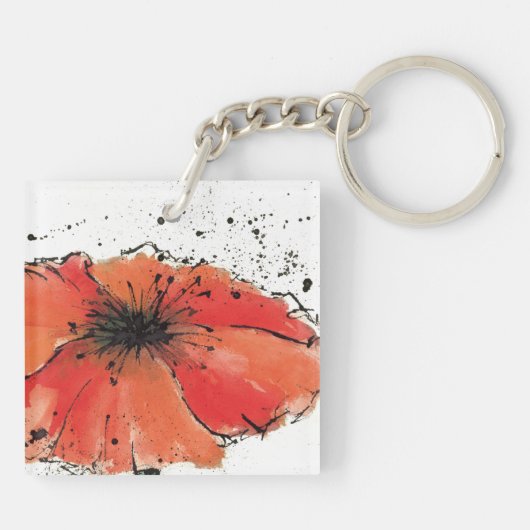 Vloer in volste bloei sleutelhanger (Achterkant)