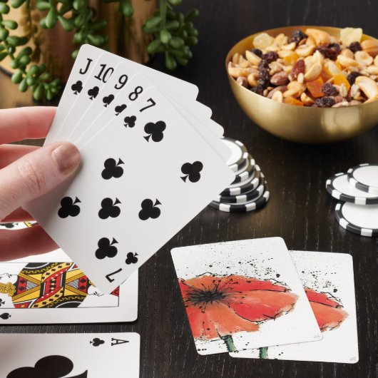 Vloer in volste bloei speelkaarten (Insitu)