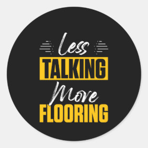 Vloer Installatie Vloer Installateur Aannemer Ronde Sticker
