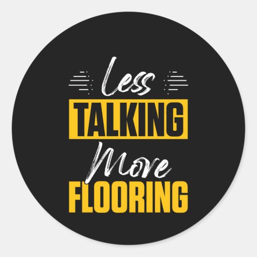 Vloer Installatie Vloer Installateur Aannemer Ronde Sticker (Voorkant)