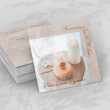 Vloer, Kaars, Penseelruimte en Wellness Visitekaar