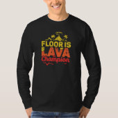 Vloer: Lava Game Champion met Kinder vulkaanreces T-shirt (Voorkant)