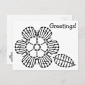 Vloer- & lebbykaartpatroon briefkaart (Voorkant / Achterkant)