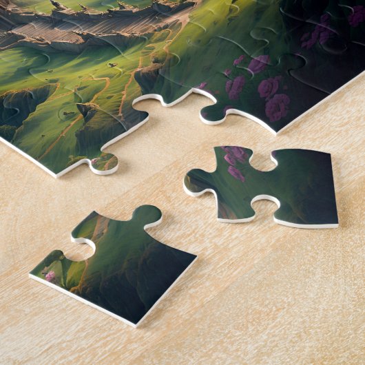 Vloer Meadow Castle Jigzaag Puzzle Legpuzzel (Zijkant)