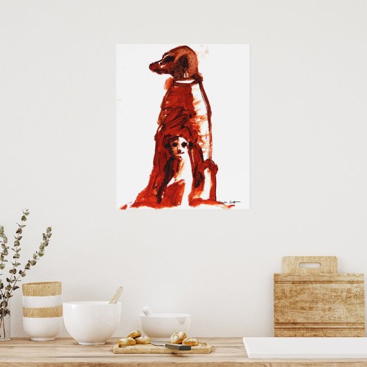 Vloer met pop - Kunstafdrukken Poster (Keuken)