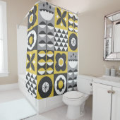 Vloer naadloos patroonontwerp. Scandinavische stij Douchegordijn (In situ)