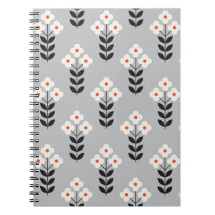 Vloer naadloos patroonontwerp. Scandinavische stij Notitieboek