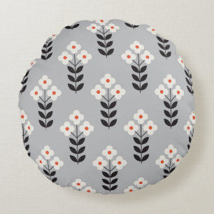 Vloer naadloos patroonontwerp. Scandinavische stij Rond Kussen