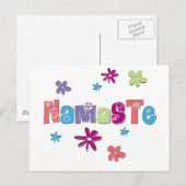 Vloer Namaste Yoga Gear Briefkaart (Voorkant / Achterkant)