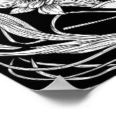 Vloer Natuur Floral Ink Colour Page Poster (Hoek)