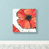 Vloer op een witte achtergrond canvas afdruk (Insitu (Houten vloer))