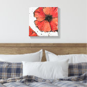 Vloer op een witte achtergrond canvas afdruk (Insitu (Slaapkamer))