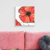 Vloer op een witte achtergrond canvas afdruk (Insitu (Woonkamer))