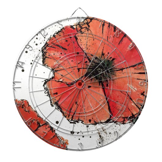 Vloer op een Witte Achtergrond Dartbord (Voorkant)