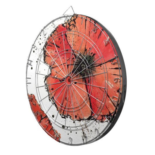 Vloer op een Witte Achtergrond Dartbord (Voorkant Rechts)