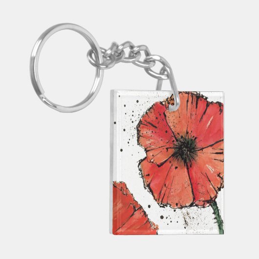 Vloer op een Witte Achtergrond Sleutelhanger (Voorkant Links)