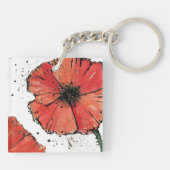 Vloer op een Witte Achtergrond Sleutelhanger (Achterkant)