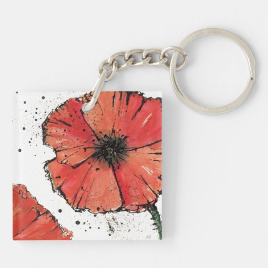 Vloer op een Witte Achtergrond Sleutelhanger (Achterkant)