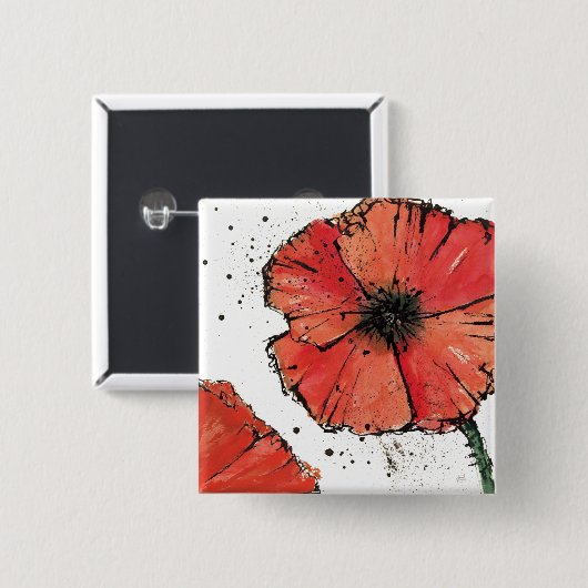 Vloer op een Witte Achtergrond Vierkante Button 5,1 Cm (Voorkant /achterkant)