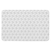 Vloer van het leven / Blume des Lebens - zilveren  Magneet (Horizontaal)