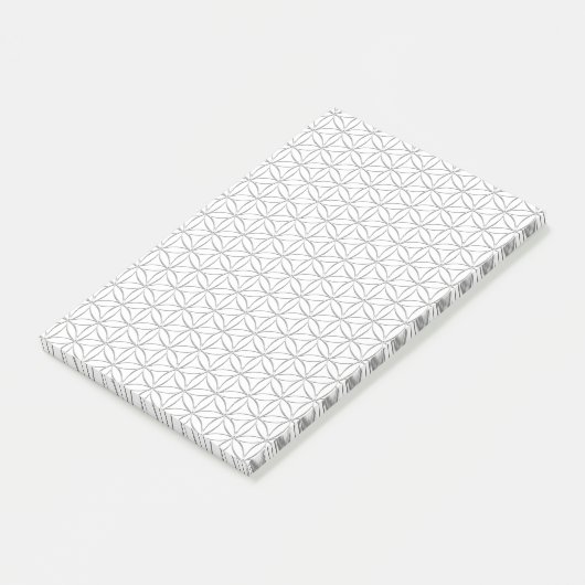 Vloer van het leven / Blume des Lebens - zilveren  Post-it® Notes (Schuin)