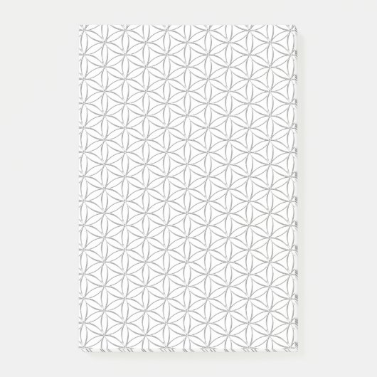 Vloer van het leven / Blume des Lebens - zilveren  Post-it® Notes (Voorkant)