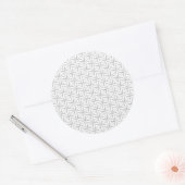 Vloer van het leven / Blume des Lebens - zilveren  Ronde Sticker (Envelop)