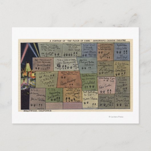 Vloer van het Spel, Grauman's Chinese theater Briefkaart (Voorkant)