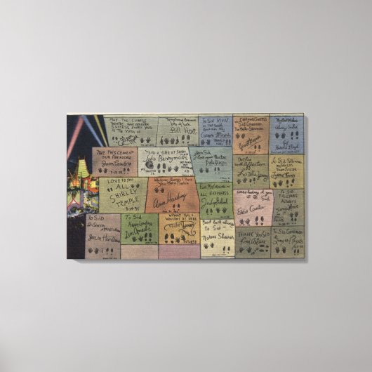 Vloer van het Spel, Grauman's Chinese theater Canvas Afdruk (Voorkant)